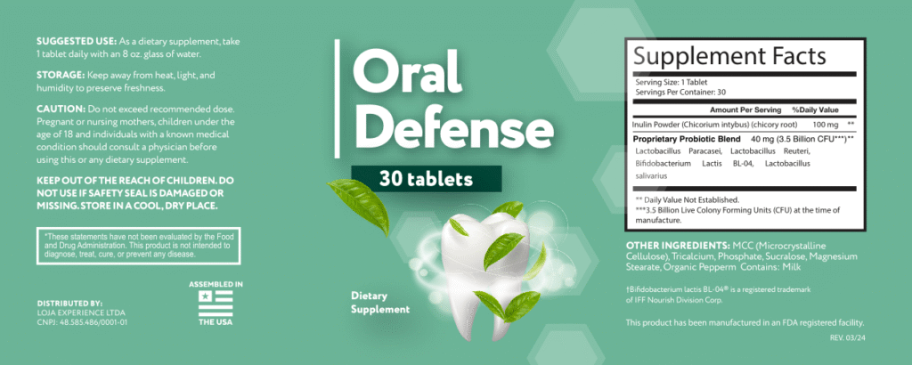 Oral Defense Supplement Facts